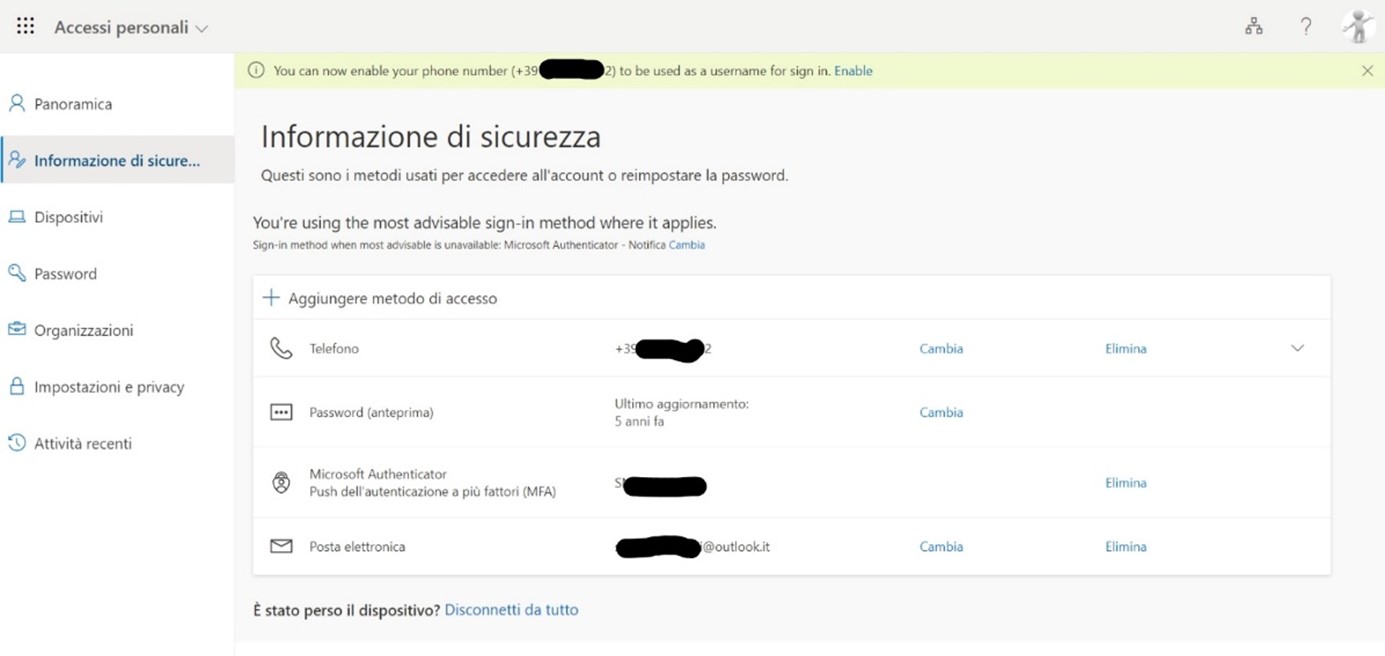 informazioni di sicurezza