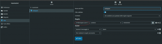 filtro antispam