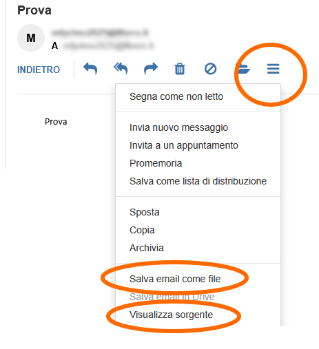 Menu Libero Mail