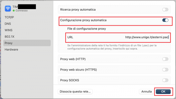 Step5 - URL script - configurazione proxy.pac da mac